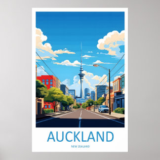 Auckland Resor Park Affisch Nationell Ski Vintage