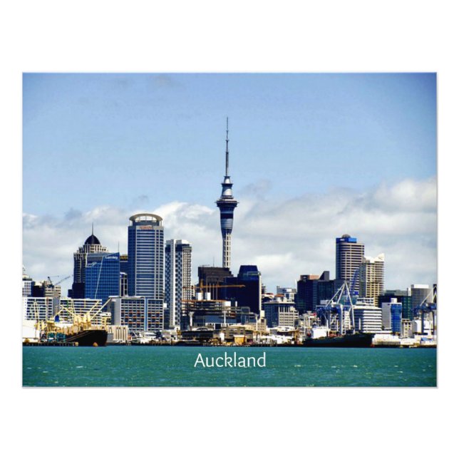Auckland Skyline Fototryck (Framsidan)