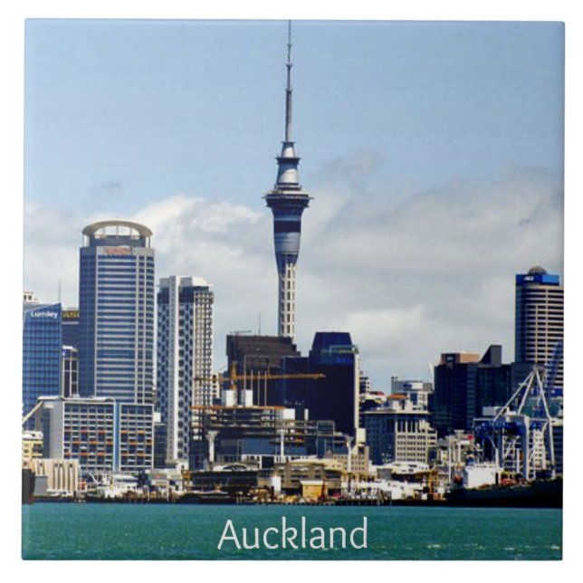 Auckland Skyline  Kakelplatta (Framsidan)
