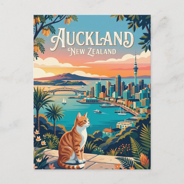 Auckland Waterfront Nya Zeeland Vykort (Framsida)