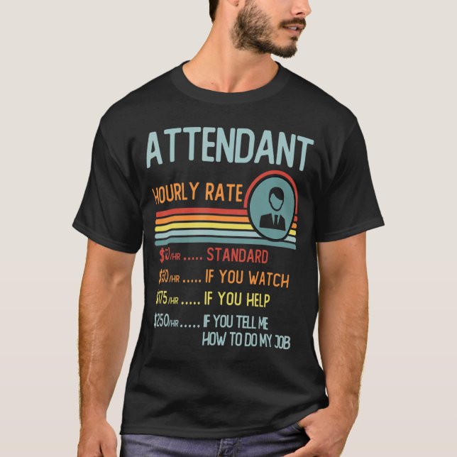 Auctioneer Hourly Rate T-Shirt Retro Job Title (Framsida)