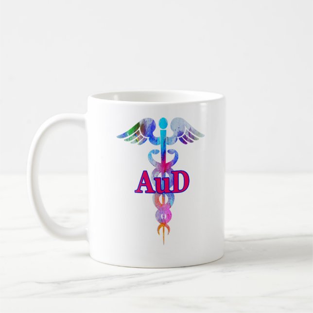 AuD Caduceus Audiology Hearing Doktor Audiologists Kaffemugg (Vänster)