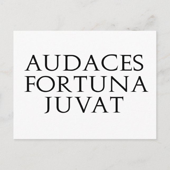 Audaces Fortuna Juvat Vykort (Framsida)