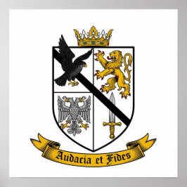 Audacia et Fides Heraldic Jackar Arm Poster