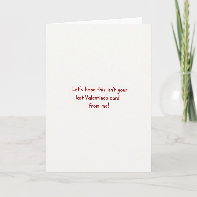 Audacious Minimalist Valentines Card Kort (Framsida)