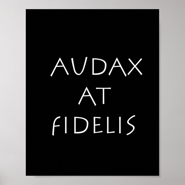 Audax at i fidelis poster (Framsidan)