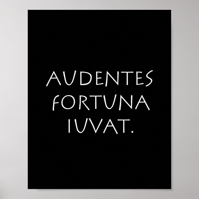 Audentes förmögena iuvat poster (Framsidan)
