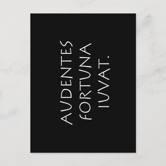 Audentes fortuna iuvat vykort (Framsida)