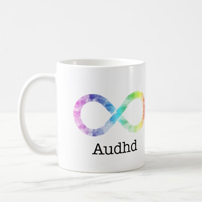 Audhd (adhd and autistic) neurodiversity mugg (Vänster)