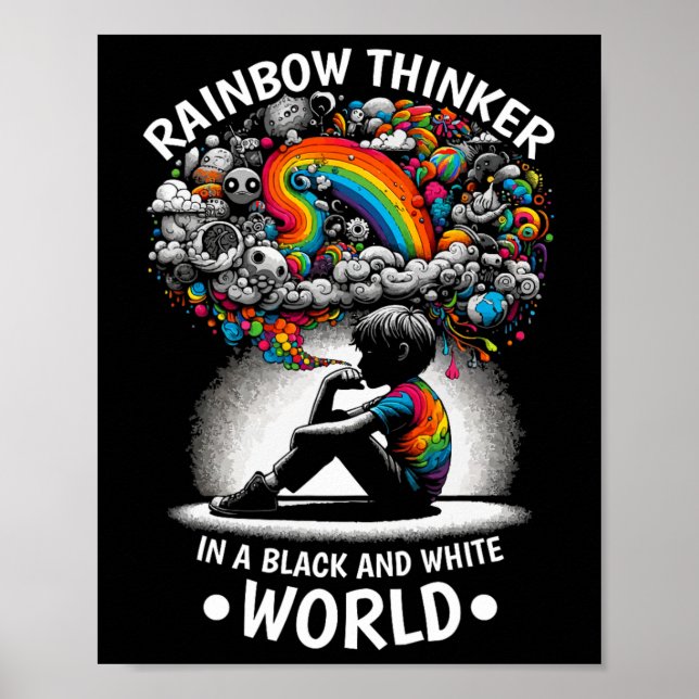 Audhd Autism Adhd Autistic Spectrum Neurodiversity Poster (Framsidan)