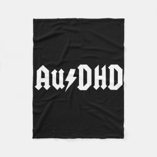 Audhd Autism + ADHD Båda Neurodivergenta Blixtar  Fleecefilt