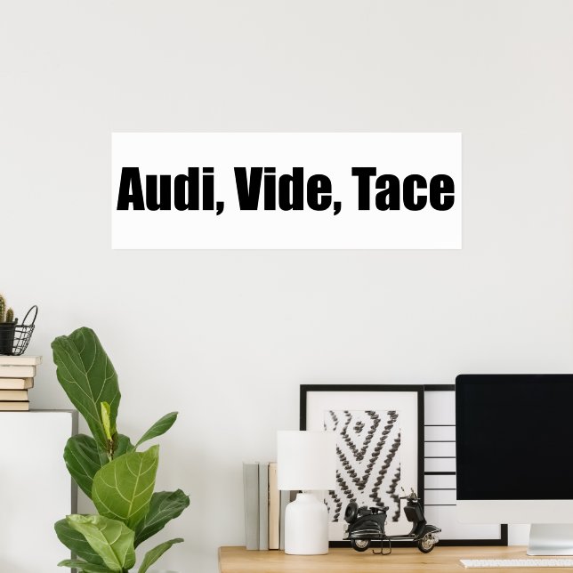 audi, vide, tace poster (Hemmakontoret)