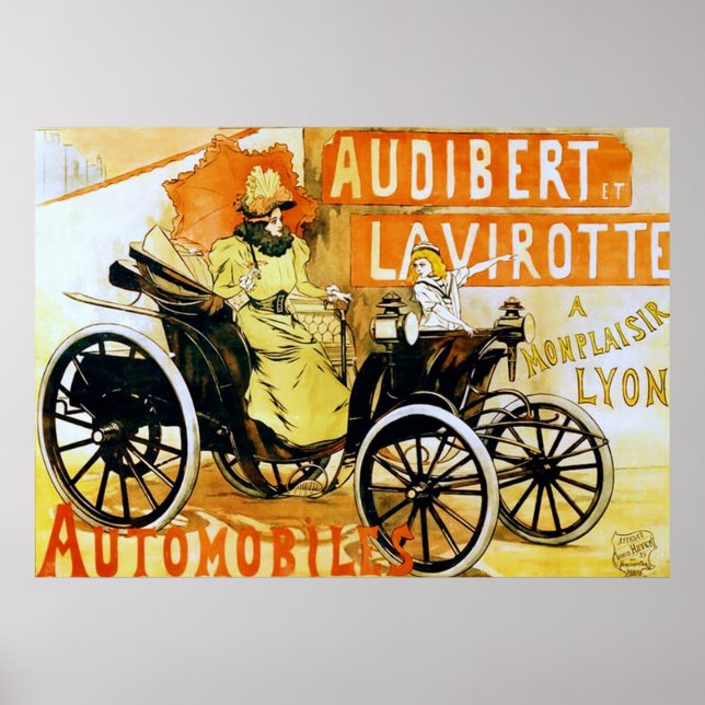 Audibert et Lavirotte Automobiles Poster (Framsidan)