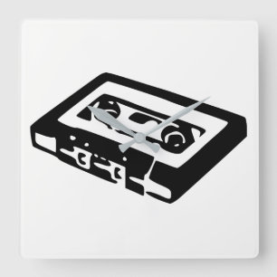 Audio Cassette Fyrkantig Klocka