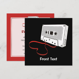 Audio Cassette Inbjudningar