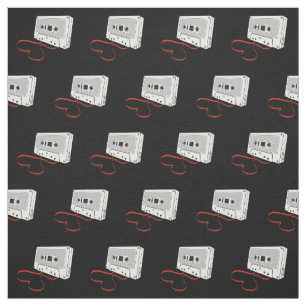 Audio Cassette Mönster Tyg