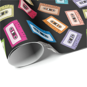 Audio Cassettes Mönster Presentpapper