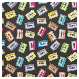 Audio Cassettes Mönster Tyg