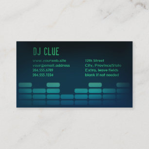 Audio EQ/visitkort för blandare/DJ Visitkort