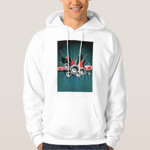 Audio för musikgrafikhögtalare hoodie