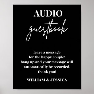 Audio Guestbook Mobil meddelandegäst Bok-signatu Poster