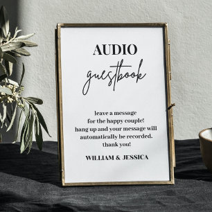Audio Guestbook Mobil meddelandegäst Bok-signatu Poster