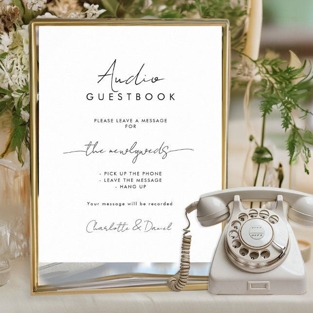 Audio Guestbook | Phone Message Guest Book Sign Poster (Skapare uppladdad)