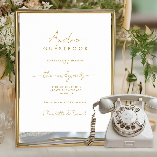 Audio Guestbook | Phone Message Guest Book Sign Poster (Skapare uppladdad)