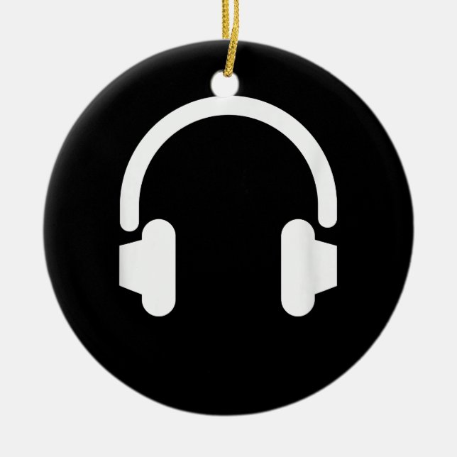 Audio Ingenjör Audiophile Dj Music Älskare Headpho Julgransprydnad Keramik (Framsidan)