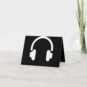 Audio Ingenjör Audiophile Dj Music Älskare Headpho Tack Kort