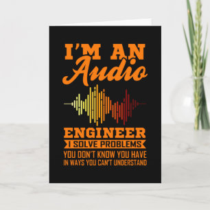 Audio Ingenjör Funny Engineering Studenten grad Kort