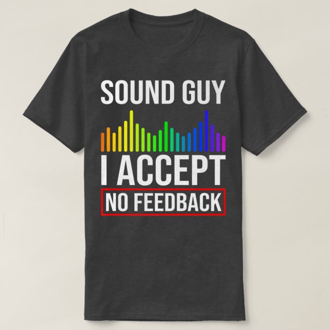 Audio Ingenjör Ljud Guy Engineering Music T Shirt (Design framsida)