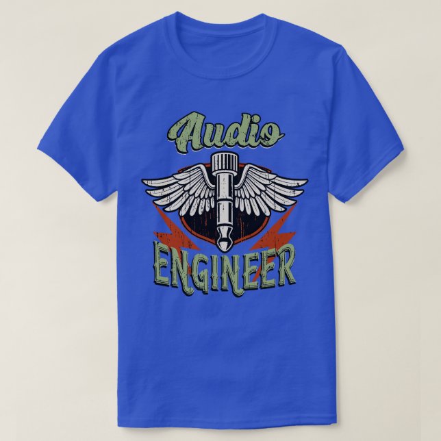 Audio Ingenjör Ljud Tekniker T Shirt (Design framsida)