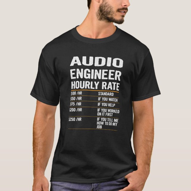 Audio Ingenjör timhastighetsutfall för Audio motor T Shirt (Framsida)