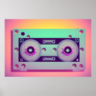 Audio kassett | Musik | Retro | Digital konst | Poster