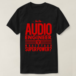 Audio/Ljud Ingenjör Black/Red Manar Pro Verktyg T Shirt
