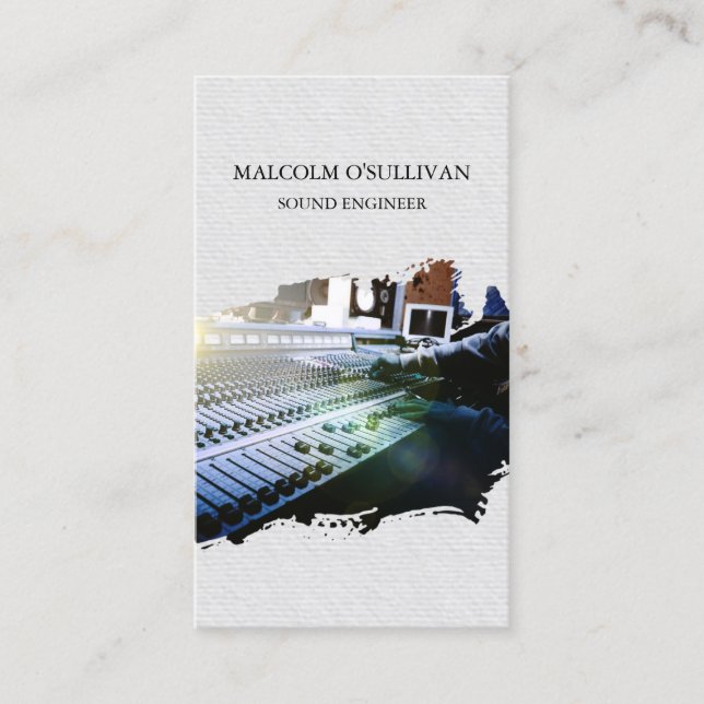 Audio Ljud inspelning Ingenjör Visitkort (Framsida)