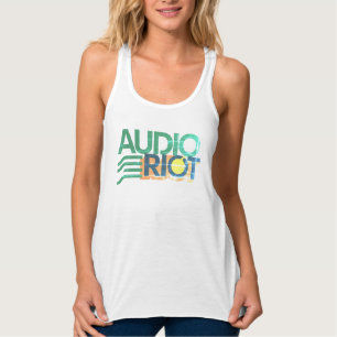 Audio Riot ärmlös topp Beach Faded (dam) Linne Med Racerback