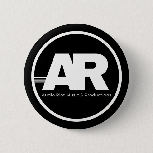 Audio Riot Logo Circle Pin Knapp (Framsida)