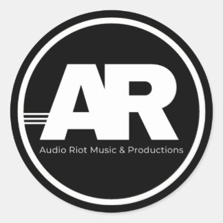 Audio Riot sticker Runt Klistermärke