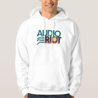 Audio Riot Vit Band Logotyp Hoodie