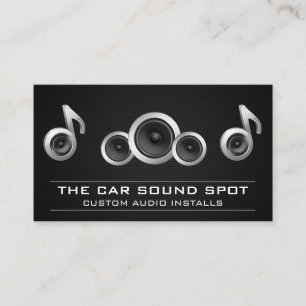 Audio Speaker Subwoofer Car Ljud Visitkort
