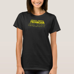 Audio Visual Technician Space Backside T Shirt