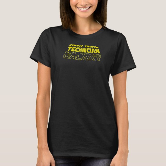 Audio Visual Technician Space Backside T Shirt (Framsida)