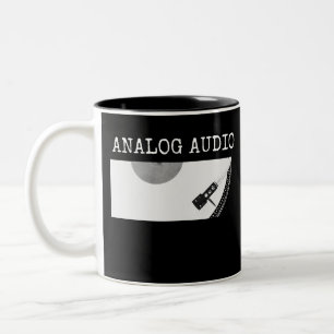 Audiofila vinylposter i analog Audio Två-Tonad Mugg