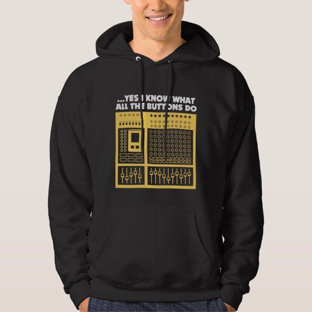 Audioljudingenjör - musikDJ-Turntable Hoodie (Framsida)