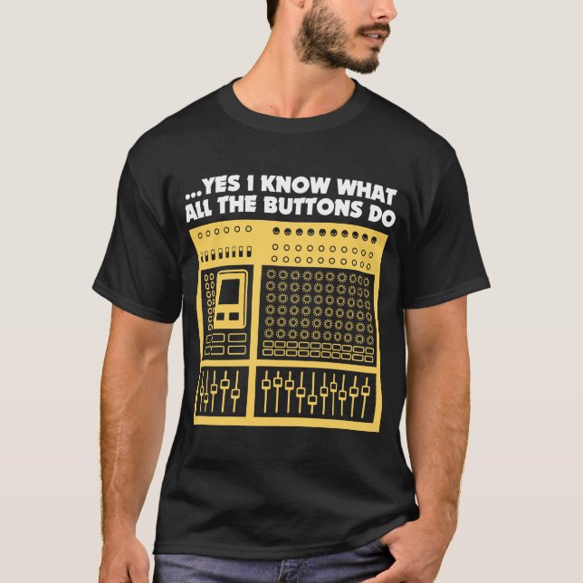 Audioljudingenjör - musikDJ-Turntable T Shirt (Framsida)