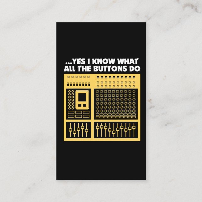 Audioljudingenjör - musikDJ-Turntable Visitkort (Framsida)