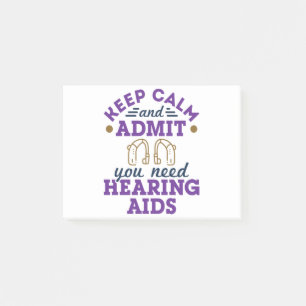 Audiolog Audiology Funny Need Hearing Aids Post-it Block