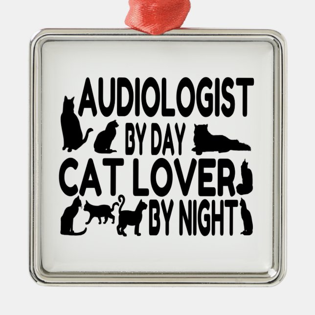 Audiolog Cat Lover Julgransprydnad Metall (Framsidan)